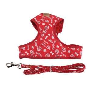  Adjustable Polypropylene Net Dog Safety Harness Leash Red 