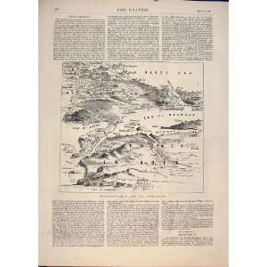  Constantinople Turkey Marmore Black Sea Map Print 1876 