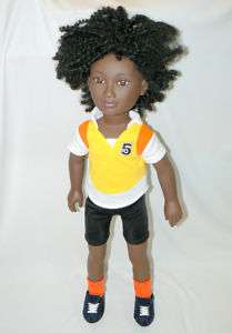 KIDS GIVE AFRICAN DOLL LULU GIRL SOCCER PLAYER  