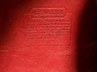 COACH Red Lulas Legacy Drawstring Bag Purse Handbag Tote CLASSIC 
