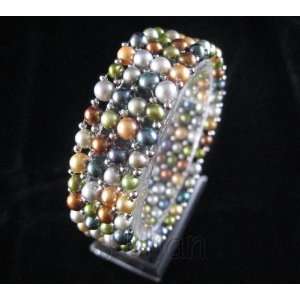  Multi Color 5mm Freshwater Pearl Bracelet H004: Office 