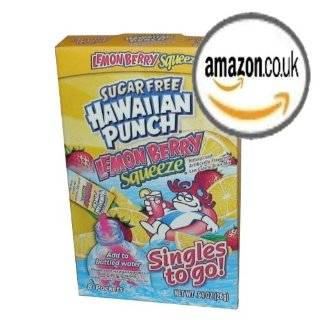 Sugar Free Hawaiian Punch Lemon Berry Squeeze Singles to Go 8 Packets 