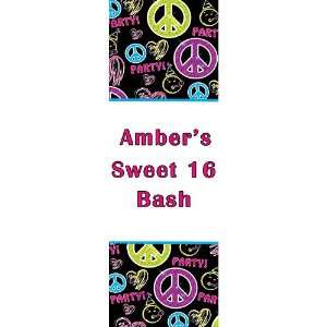  Peace and Love Personalized Vertical Banner 18 x 54 All Weather 