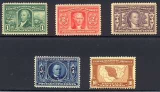 323 27 Mint NH   1904 Louisiana Purchase Set  