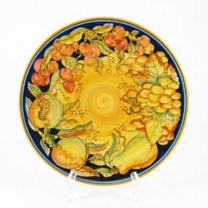  Hand Painted Italian Ceramic 11.8 inch Frutta Classica Wall Plate 