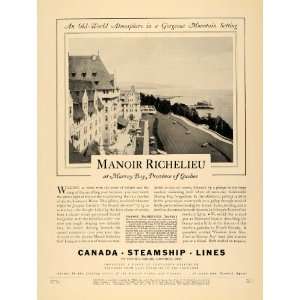  1932 Ad Manoir Richelieu Murray Bay Cruise Canada Lines 