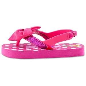   Mouse Pink Bow Flip Flops Shoes Sandals Back Straps Clubhouse NEW