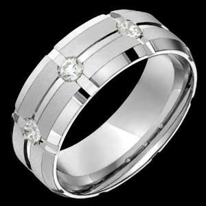  Jana   Exquisite White Gold Ring Wedding Band   Comfort 