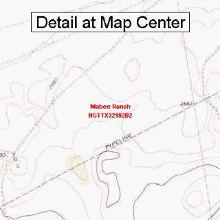  USGS Topographic Quadrangle Map   Mabee Ranch, Texas 