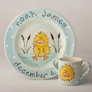  personalized duck baby plate