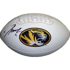 Jeremy Maclin Autographed Football   Missouri Tigers Logo  