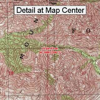 USGS Topographic Quadrangle Map   Organ Peak, New Mexico (Folded 