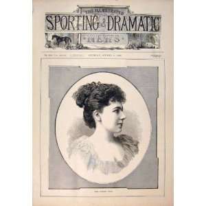 Portrait Pauline Joran Lady Fine Art 1892 Print Antique  
