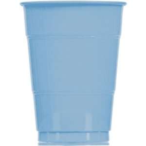  Baby Blue Plastic 16 oz. Cup 20 Count