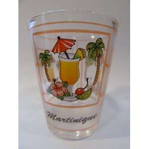  Martinique Tropical Drink Shot Glass: Kitchen & Dining