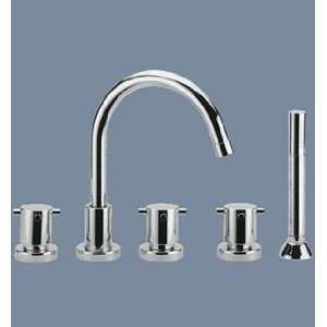  Justyna Chrome Proteus Roman Tub Set with Hand Shower 