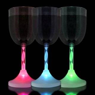    Lot of 4 of LED Light Up Flashing Wine Glasses Toys & Games