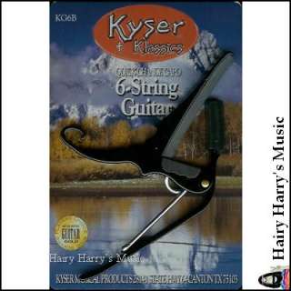 Kyser Quick Change 6 String Guitar Capo Black NEW  