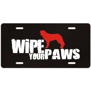   Shepherd Dog / Wipe Your Paws  License Plate Dog