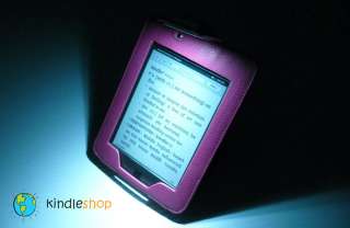 NEW PURPLE  Kindle TOUCH Light Lighted Leather Case Cover Stand 