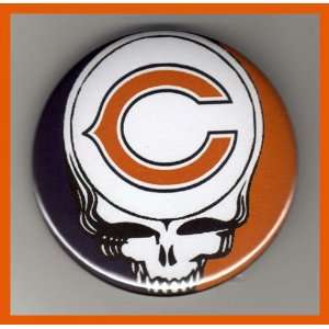  Chicago Bears Logo Grateful Dead 2.25 Inch Button a 