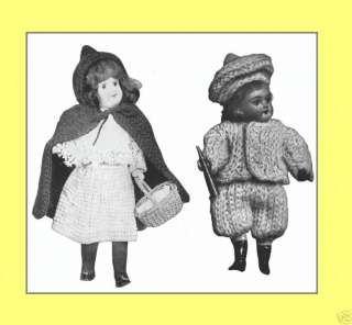 Vintage knitting instruction patterns Doll Clothes onCD  