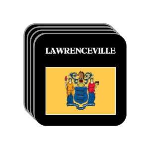 US State Flag   LAWRENCEVILLE, New Jersey (NJ) Set of 4 Mini Mousepad 