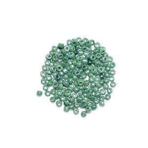  India Seed Bead Opaque Luster 6/0 Green (Ounce) Beads 
