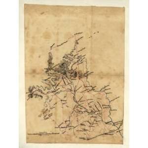  1860 Map Landowners, Virginia, Culpeper County
