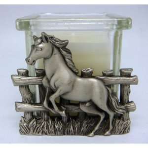  Horse W/ Glass Candle