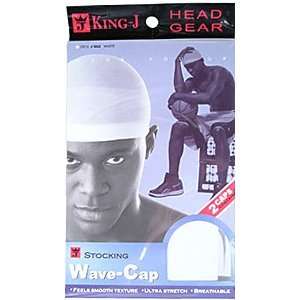  KING J Head Gear Stocking Wave Cap 2pcs White (Model: 062 
