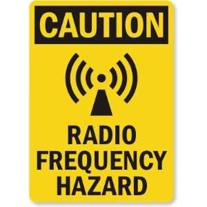  Caution: Radio Frequency Hazard (with graphic) Laminated 