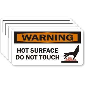  Warning: Hot Surface Do Not Touch (small) Laminated Vinyl 
