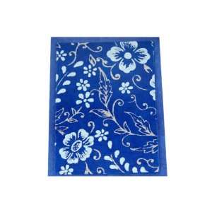  Blue Flowers Notecard   Set of 10 (Blank Inside 