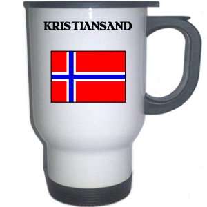  Norway   KRISTIANSAND White Stainless Steel Mug 