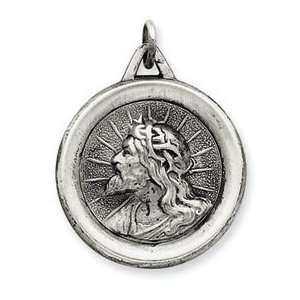  Sterling Silver Jesus Medal Jewelry