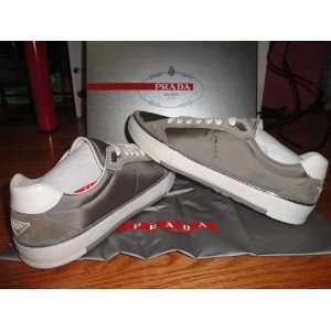  Prada Man Sneaker  suede Sneaker with Technical Fabric 