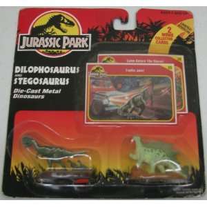 com Jurassic Park Die Cast Mini Dilophosaurus and Stegosaurus with 2 