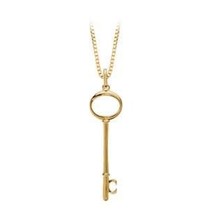  14K Yellow Gold Key Pendant with Chain: Katarina 