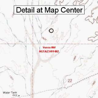   Topographic Quadrangle Map   Yucca NW, Arizona (Folded/Waterproof
