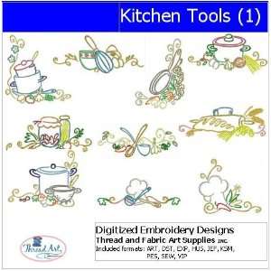  Digitized Embroidery Designs   Kitchen Tools(1): Arts 