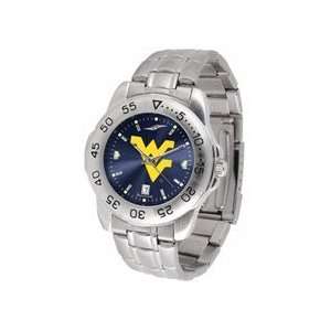 West Virginia Mountaineers Sport Steel Band Ano Chrome Men 
