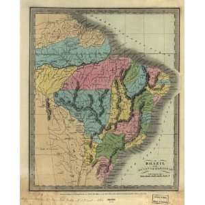  1834 map of Guiana & Brazil