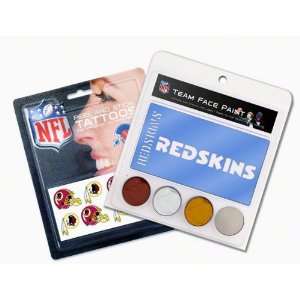    Washington Redskins Face Paint and Tattoo Pack: Sports & Outdoors