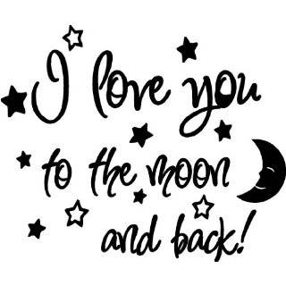 love you to the moon and back again cute baby nursery wall art wall 