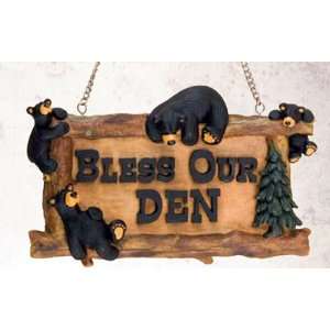  Bless Our Den Bearfoots Bears Sign: Home & Kitchen