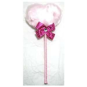  Large Pink Heart Shape Lollipop Dusting Powder Puff W/ Ribbon: Beauty