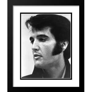 Celebrity Framed and Double Matted 25x29 Elvis Presley Thinking 