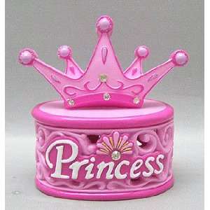 3.5 Pink Princess Crown Trinket Box: Home & Kitchen