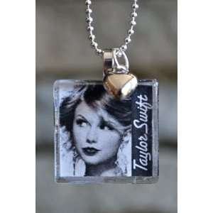  Taylor Swift Square Glass Tile Pendant Necklace Jewelry 
